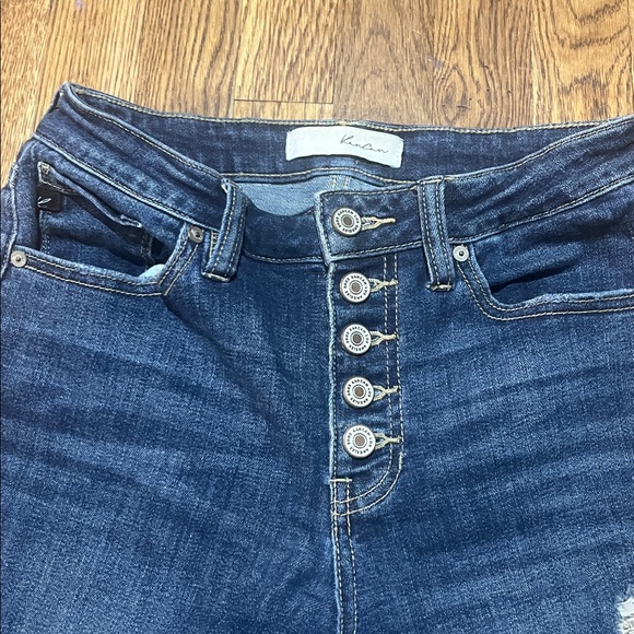 Kan Can Women's High Rise Button Fly Skinny Jeans size 5/26 - Picture 3 of 5